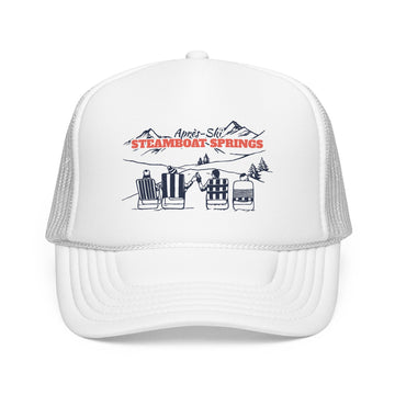 Buy white Steamboat Springs, Colorado Après-ski Trucker Hat — Foam Mesh Cap
