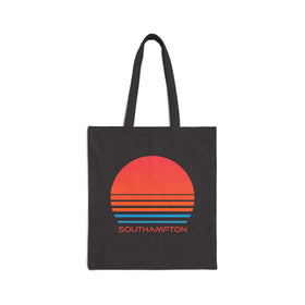 Southampton, New York Retro 80s Cotton Canvas Southampton Tote Bag