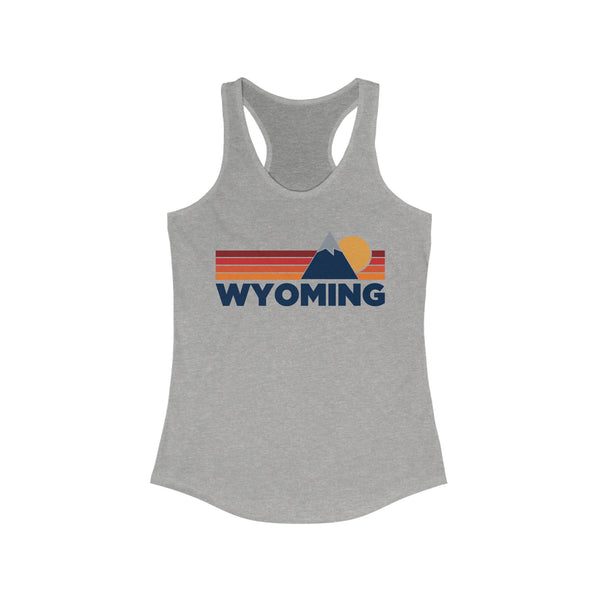 Wyoming Women's Racerback Tank Top - Mountain Lover Sleeveless Shirt, Women's Wyoming Hiking Tank