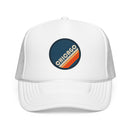 Chicago, Illinois Retro Trucker Hat — Vintage Striped Foam Cap-5