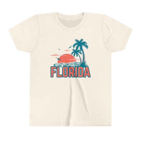 Florida Youth Shirt - Retro Palm Tree Florida Kid's T-Shirt