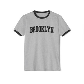 Brooklyn, New York Cotton Ringer Graphic Tee - Unisex Brooklyn T Shirt, Vintage Style Tee, Men's/Women's Tee