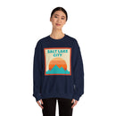 Retro Salt Lake City, Utah Sweatshirt, Mountain Sun Design, Unisex Crewneck, Gift for Outdoorsy Friends, Vintage Salt Lake City, Utah Jumper-14