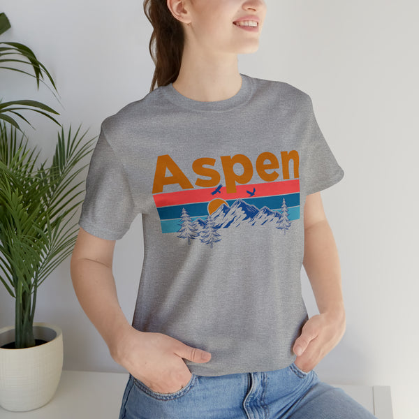 Aspen, Colorado Shirt - Mountain Sunset Unisex Aspen T-Shirt
