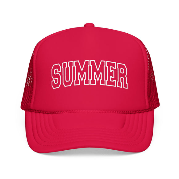 Summer Trucker Hat — Vintage College Foam Mesh Cap