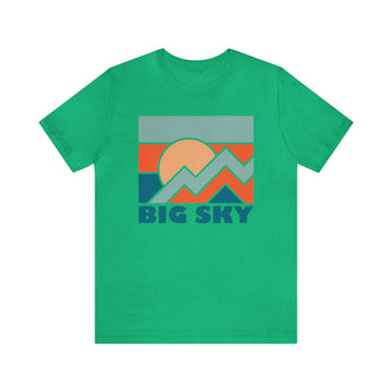 Buy heather-kelly Big Sky, Montana T-Shirt - Retro Unisex Big Sky Shirt