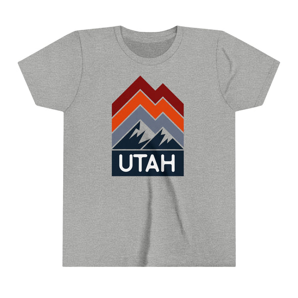 Utah Youth Shirt - Retro Mountain Utah Kid's T-Shirt