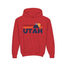 Utah Youth Hoodie Retro Mountain, Kids Pullover, Vintage Style Utah Sweatshirt-5