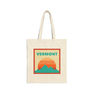 Vermont Tote Bag, Cotton Canvas Tote Bag, Reusable Shopping Bag, Eco-Friendly Tote, Vermont Gift