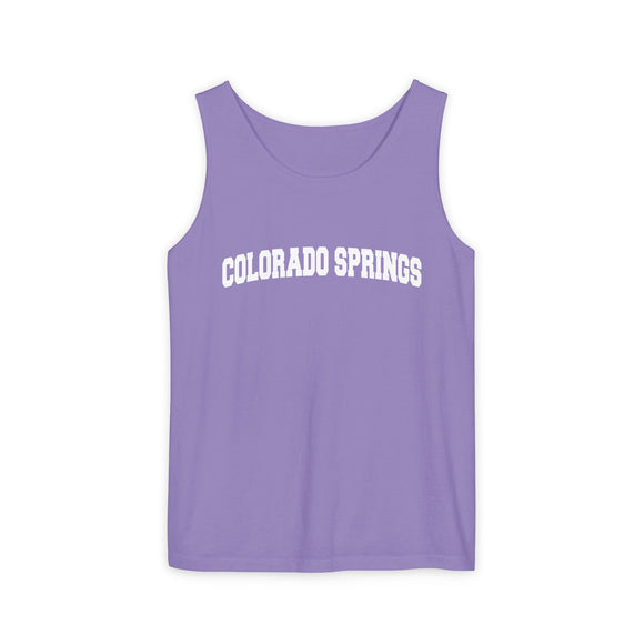 Colorado Springs, Colorado Tank Top Unisex | Comfort Colors - 100% Cotton
