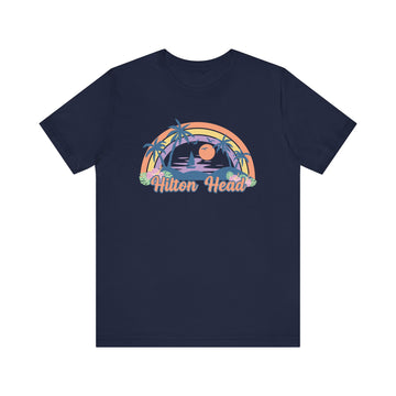 Buy navy Hilton Head, South Carolina T-Shirt - Retro Beach Unisex Hilton Head Shirt