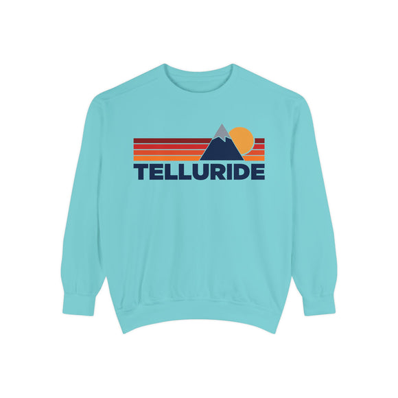 Telluride, Colorado Mountain Stripes Sweatshirt | Comfort Colors - 100% Cotton