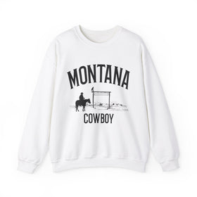 Montana Sweatshirt - Mountain Cowboy Graphic Crewneck