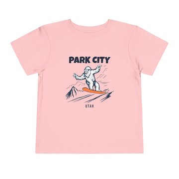 Buy pink Park City, Utah Yeti Snowboard Toddler Tee