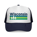 Wisconsin Retro Trees Trucker Hat - Vintage Style Wisconsin Cap-4