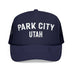 Kids Park City, Utah Trucker Hat - Youth Snapback Cap on white background