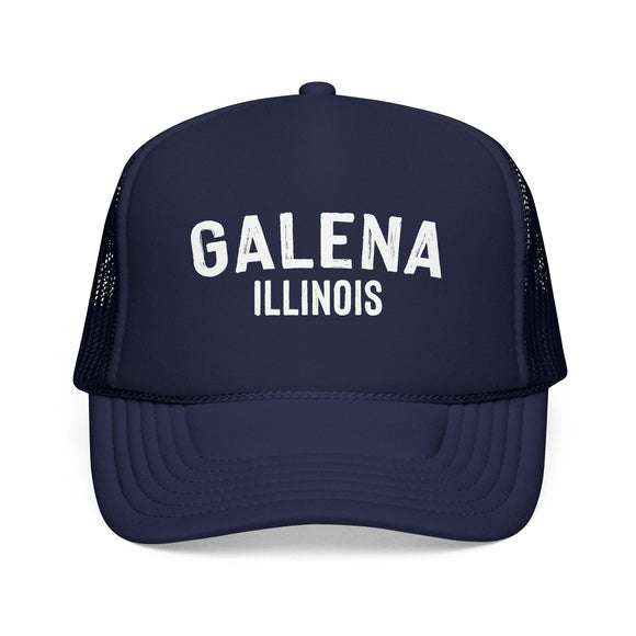 Kids Galena, Illinois Trucker Hat - Youth Snapback Cap on white background