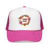 Kids Flower Child Trucker Hat Boho - Youth Snapback Cap