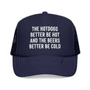 Kids The Hotdogs Better Be Hot BBQ & Tailgate Mesh Foam Hat