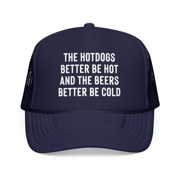 Kids The Hotdogs Better Be Hot BBQ & Tailgate Mesh Foam Hat