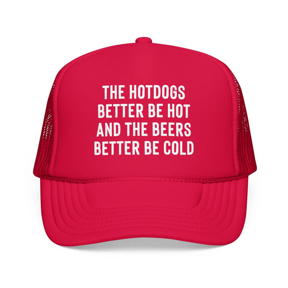 Kids The Hotdogs Better Be Hot BBQ & Tailgate Mesh Foam Hat