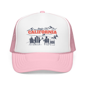 Buy light-pink-white California Après-ski Trucker Hat — Foam Mesh Cap