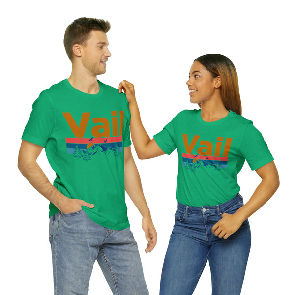 Vail, Colorado Shirt - Mountain Sunset Unisex Vail T-Shirt