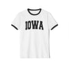 Iowa Cotton Ringer Graphic Tee - Unisex Iowa T Shirt, Vintage Style Tee, Men's/Women's Tee