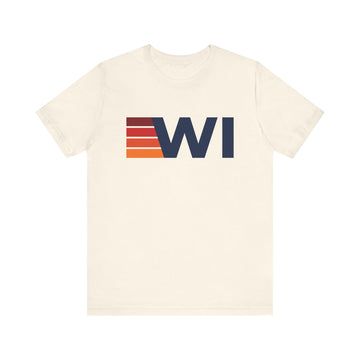 Wisconsin Retro Stripes T-Shirt | Wisconsin State Tee - 0