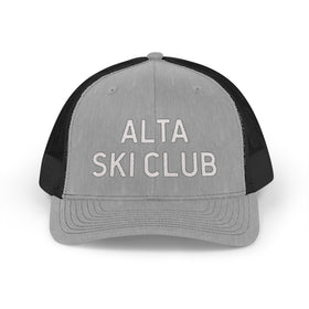 Buy heather-grey-black Alta, Utah Snapback Trucker Cap - Embroidered Alta Hat