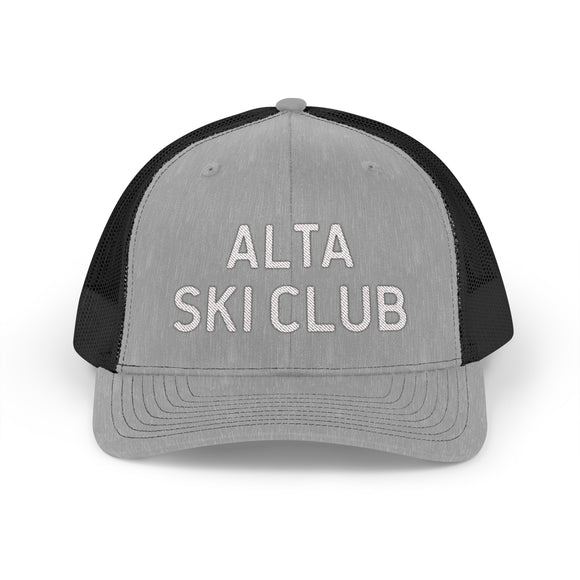 Alta, Utah Snapback Trucker Cap - Embroidered Alta Hat
