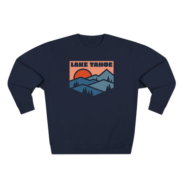 Buy navy Premium Lake Tahoe, California Mountain Graphic Sweatshirt