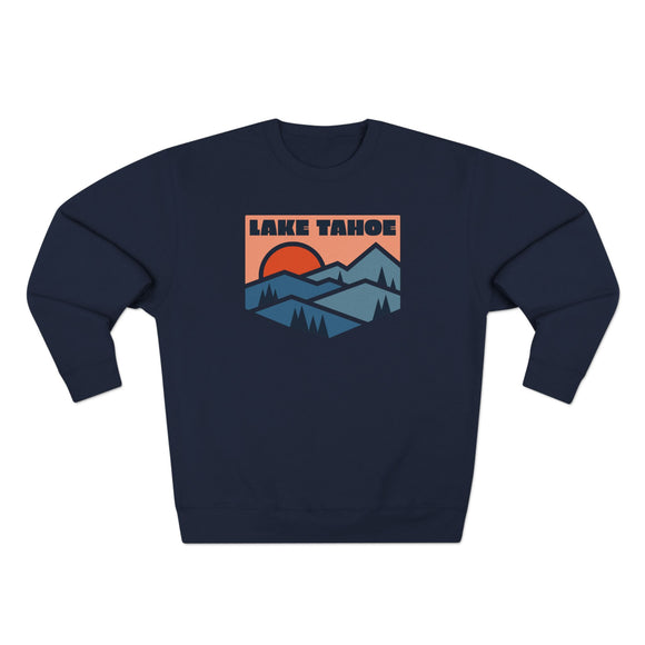 Premium Lake Tahoe, California Mountain Graphic Sweatshirt