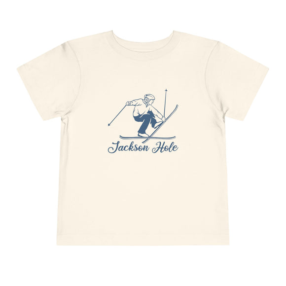Jackson Hole, Wyoming Toddler Graphic Tee Vintage Ski - Kids Jackson Hole T-Shirt