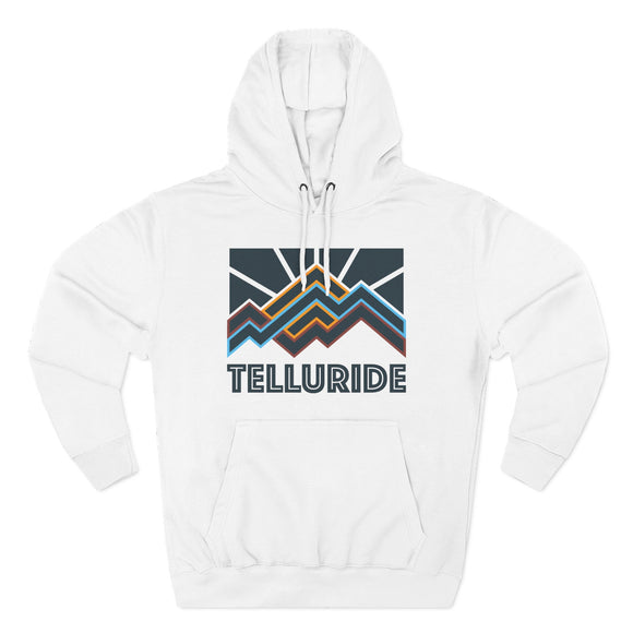 Telluride, Colorado Hoodie - Retro Mountain Unisex Sweatshirt