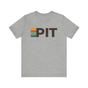 Buy athletic-heather Pittsburgh, Pennsylvania tee - PIT t shirt retro stripes