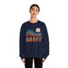 Banff, Canada Sweatshirt Retro Mountains, Banff Unisex Graphic Crewneck