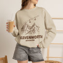 Leavenworth, Washington Mountain Gondola Sweatshirt, Travel Graphic-1