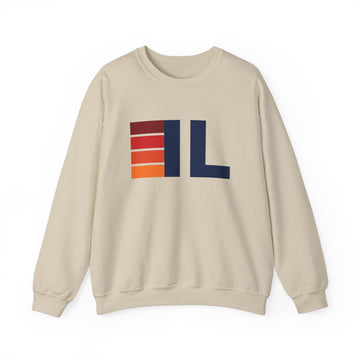 Illinois Retro Sweatshirt | Retro Stripes Illinois - 0