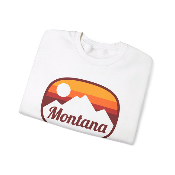 Montana Sweatshirt - Unisex Retro Ombre Montana Crewneck Sweatshirt