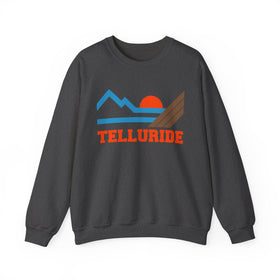 Buy dark-heather Telluride, Colorado Sweatshirt - Mountain Telluride Crewneck Sweatshirt