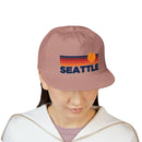 Seattle, Washington retro sunset Surf Cap | vintage striped sun state hat-9