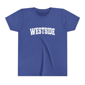 Buy heather-true-royal Westside Youth Graphic Tee - Kids T Shirt