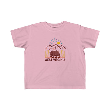 Buy pink West Virginia Toddler T-Shirt - Unisex Toddler West Virginia Shirt