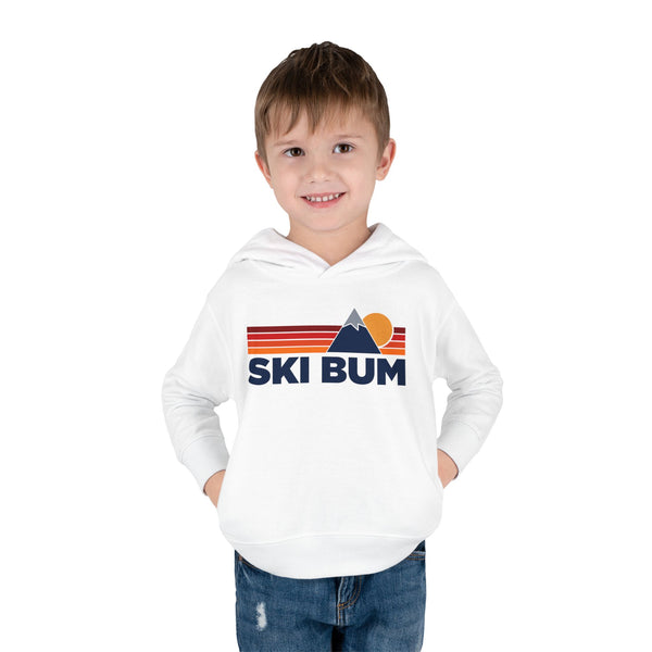 Ski Bum Toddler Hoodie - Unisex Mountain Pullover Sweatshirt, Kids Hooded Jumper, Ski Bum Souvenir