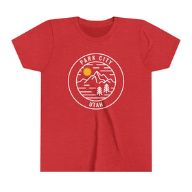 Park City, Utah Youth Shirt - Retro Mountain Park City Kid's T-Shirt