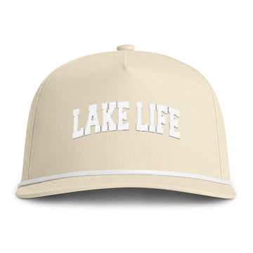 Buy ivory Lake Life Embroidered Rope Hat - Vintage Sunwashed Rope Cap, Comfort Colors