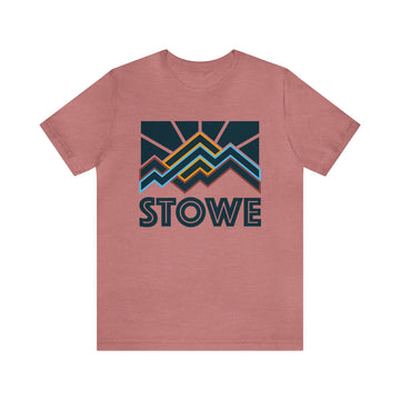 Buy heather-mauve Stowe, Vermont T-Shirt - Retro Unisex Stowe Shirt