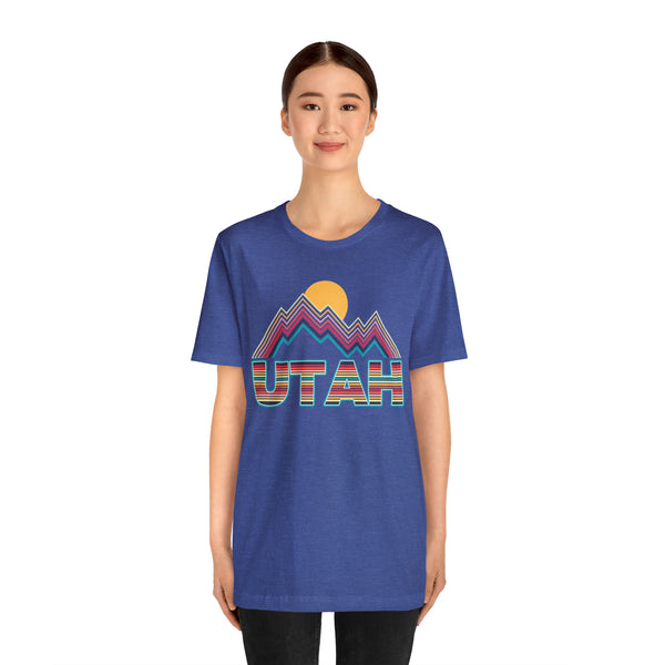 Utah T Shirt Retro Mountain - Unisex Utah Shirt