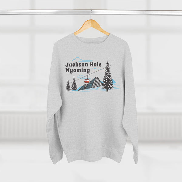 Premium Jackson Hole, Wyoming Sweatshirt Unisex Crewneck, Premium Sweatshirt, Crewneck Jumper, Ski Resort Apparel